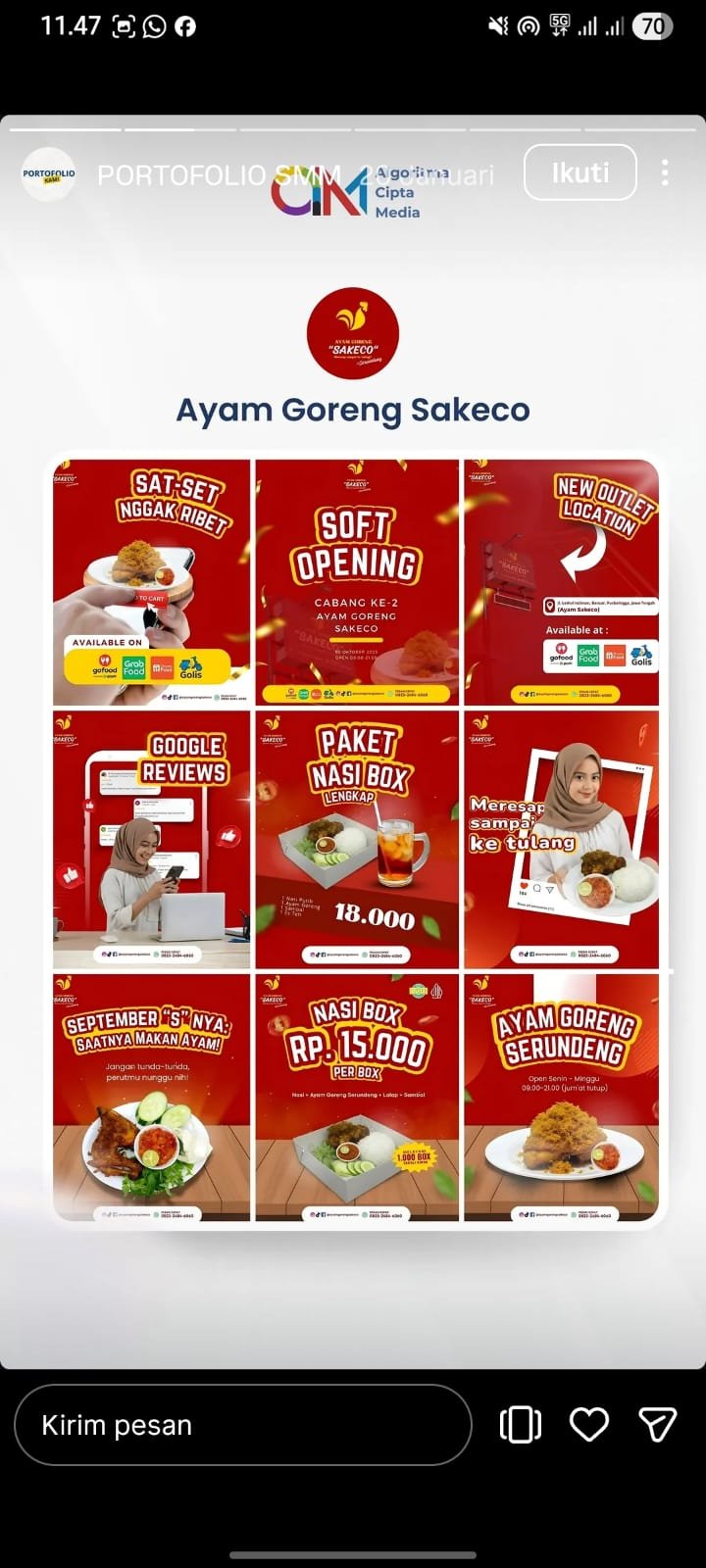 Ayam goreng sakeco